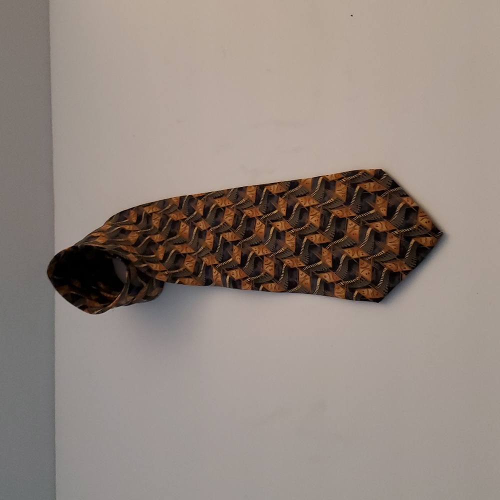 Christopher Reeve Collection Mandy Patinkin Collection Two, Navy,Grey,Gold Tie